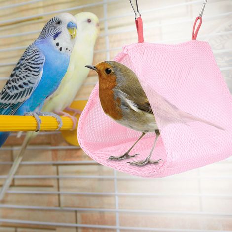 Nid d'oiseau d'été en maille respirante pour perroquet, hamac, lit, maison pour hamster, jouet de cage (rose) (1/5)