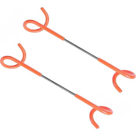 APEX Lot de 2 crochets de camping, crochet pour lanterne, tente, poteau de tente, crochet de suspension pour la pêche, le camping, les voyages, l'aventure, orange (1/5)
