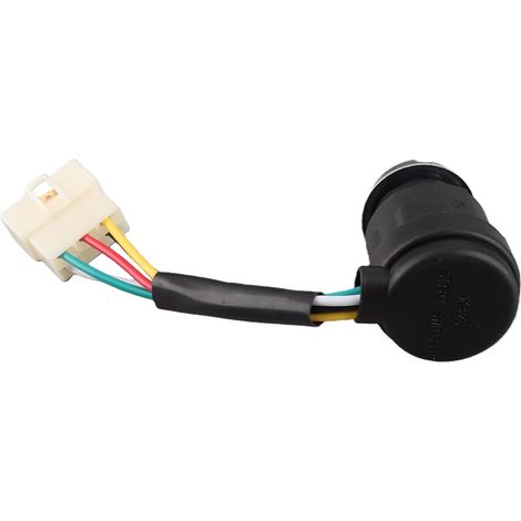 Interrupteur à Clé de Contact - 1 Pièce - Plastique Renforcé - Démarrage 5 Fils avec 2 Clés - Pour Motoculteur Moteur 178F et 186F - Noir Standard (1/5)