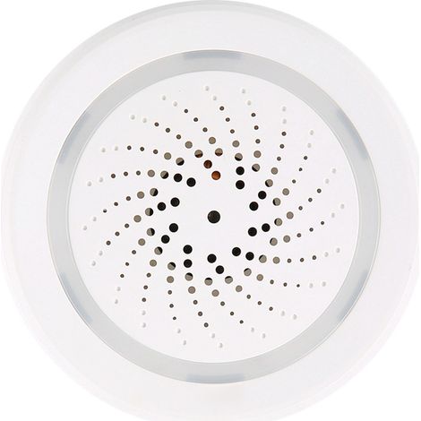 Alarme sirène WiFi intelligente avec alimentation USB, contrôle à distance via application mobile et capteur de température et d'humidité