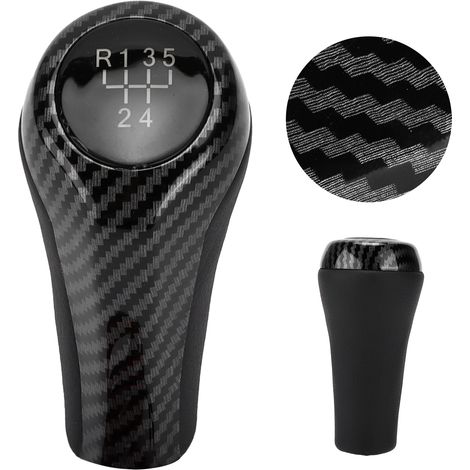 5-Gang-Schalthebel in leichter Carbon-Optik, passend für BMW 1er, 3er, 5er, 6er, 7er, X1, X3, Z4, Z5, M3 (1/5)