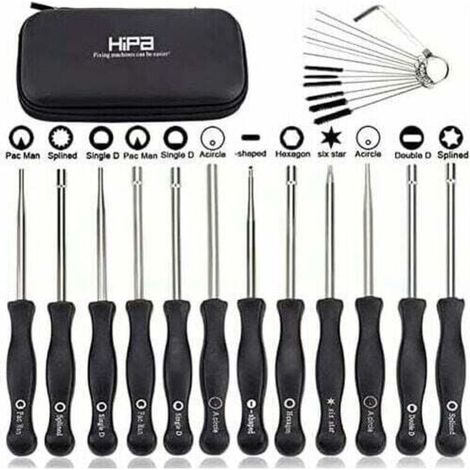 Ensemble de 12 outils de réglage de carburateur et tournevis de réglage pour moteur à 2 temps, pour débroussailleuses, tronçonneuses Poulan, Husqvarna, STHIL, Echo.