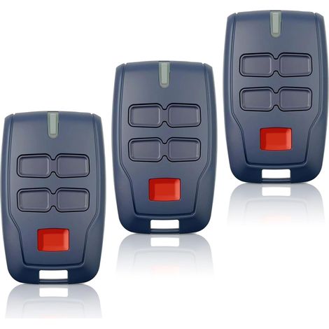 3 pièces Télécommande pour portail BFT MT B RCB4,433.92Mhz 4 boutons 4 canaux Bleu Rolling Code pour Rolling BFT MT B RCB04 R1 CLEAR ICE RCB02 VINEYARD