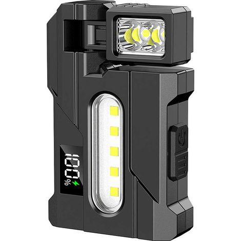 Wiederaufladbare EDC-Taschenlampe, 1200 Lumen, zwei Lichtquellen, magnetische Mini-Taschenlampe, superhelle Taschenlampe, COB-Schlüsselanhänger-Taschenlampe, für Outdoor-Fans