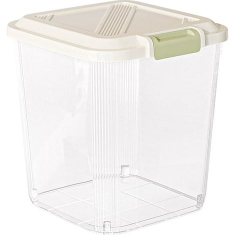 Bocal de conservation hermétique - Boîte à farine - Avec tasse à mesurer - Anti-mites et anti-humidité - Transparent - Capacité 4,5 kg - Rangement cuisine (1/5)