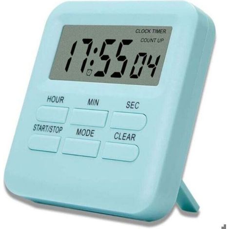 Minuterie Numérique - Horloge Réveil Intégrée - Dos Magnétique pour Surface Métallique - Compte à Rebours Précis - 1 Pièce (1/4)