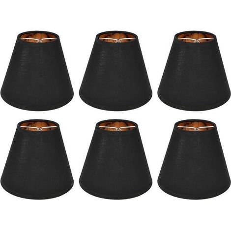 6PCS Abat-jour en tissu Clip sur abat-jour pour E14 Table Lustre Lampe de sol Lampe murale Décor de chambre (1/5)
