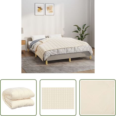 Schlafhilfe - Gewichtsdecke Hellcreme 122x183 cm 5 kg Stoff (1/5)