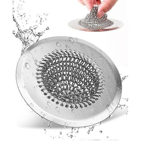 Passoire d'évier, passoire réversible en maille facile à nettoyer, en acier inoxydable 304, grande passoire d'évier (1/5)