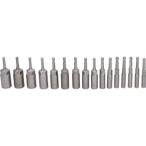 Assortiment de 16 douilles hexagonales profondes pour clé à chocs, visseuse et perceuse électrique (1/5)