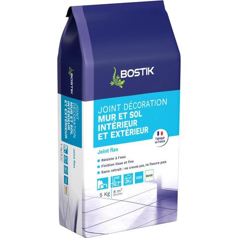 Joint Mur et Sol Intérieur/Extérieur - Bostik Conditionnement: 5KG - Couleur: GRIS ARGENT