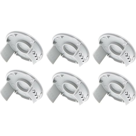 Lot de 6 capuchons de rechange pour bobine de coupe-bordures, compatibles avec les coupe-bordures sans fil 18 V, 24 V et 40 V.