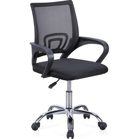 Chaise de bureau pivotante modèle Vita noir (1/2)