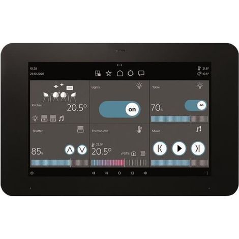 Jung KNX Smart Panel 8, 203 mm / 8″, negro SP 008 1U