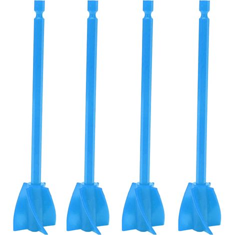 4 lames de mélange en résine bleues, puissantes et uniformes, accessoire perceuse pour peinture, 5 pales réutilisables, lot de 4 (1/5)