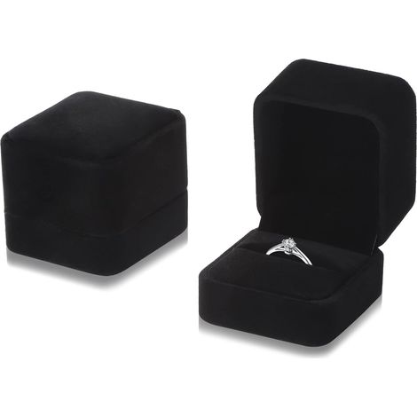 2-teiliges Schmuckkästchen, Ringbox, Ohrringbox, Schmuckaufbewahrungsbox für Anhänger und Verlobung