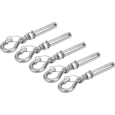 Lot de 5 Crochets à Vis d'Expansion avec Cheville Ouverte, Inox 304, Vis M8, Fournitures Industrielles (1/5)