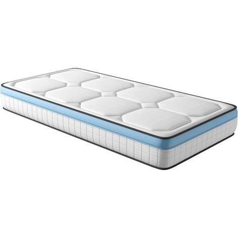 Matelas GEL FRESH mousse à mémoire de forme + mousse frozen gel - épaisseur 27cm - 90x190cm (1/5)