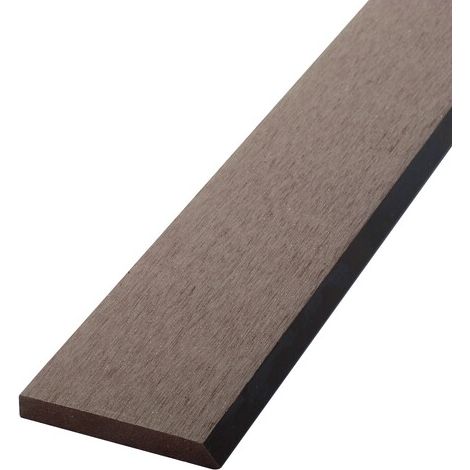Revestimiento de composite para exterior machihembrado color chocolate - 1 x 7,5 x 270 cm (1/4)