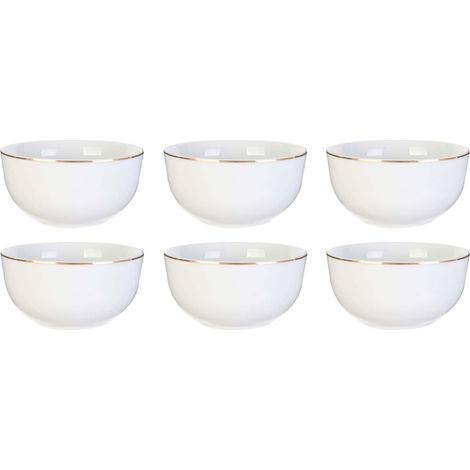 Bol en porcelaine liseré doré 50 cl Lot de 6