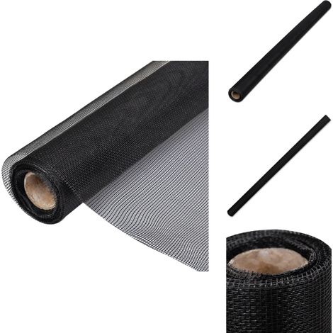 Fiberglas Mesh-Rolle Insektenschutzgitter Tür/Fenster 100 x 500 cm schwarz - Insektenschutznetz - Fliegengitter - Gartenzaun - Vogelfang - Geflügelvoliere (1/5)