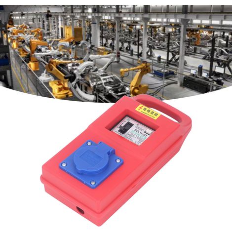 Tragbarer industrieller Dreiloch-Elektroverteilerkasten für den temporären Einsatz auf Baustellen, Schutzart IP44, 220-250 V. (1/5)