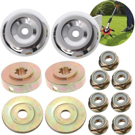 8 PiècesTête de Débroussailleuse Universelle Accessoires avec 5 Pièces Ecrous de Fixation Tête de Coupe Bordure pour Débroussailleuse Stihl (1/5)
