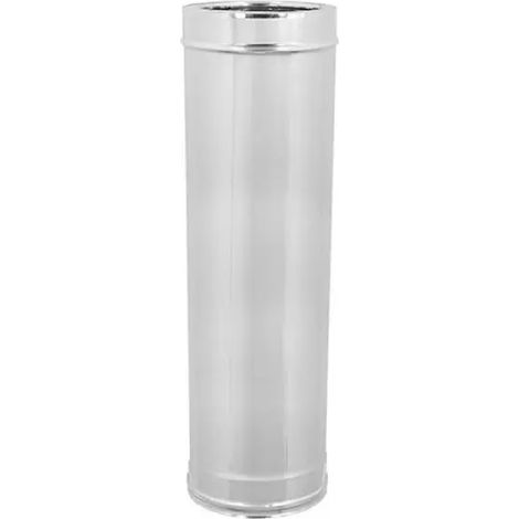 Tubo canna fumaria doppia parete acciaio inox aisi 316 parte interna aisi 304 parte esterna mm 500 ø200 interno - ø250 esterno - sp. 0,5 mm EUROPROFIL