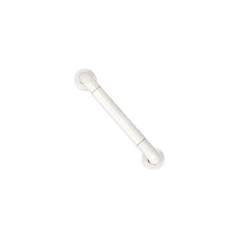 Barre d'appui WC Manche Mural INOX Poignée de Baignoire Porte Serviette - 400mm (Blanc) (1/5)