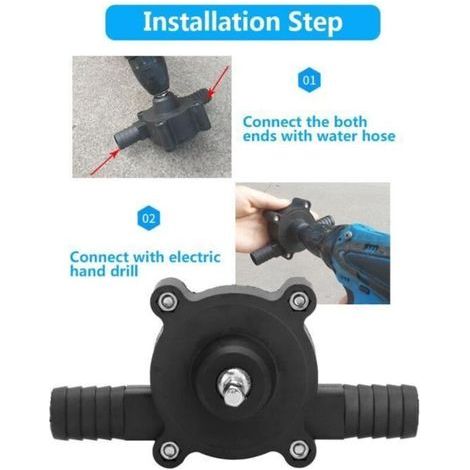 pair Mini Pompe à eau entraînée par perceuse à main électrique domestique auto-amorçante