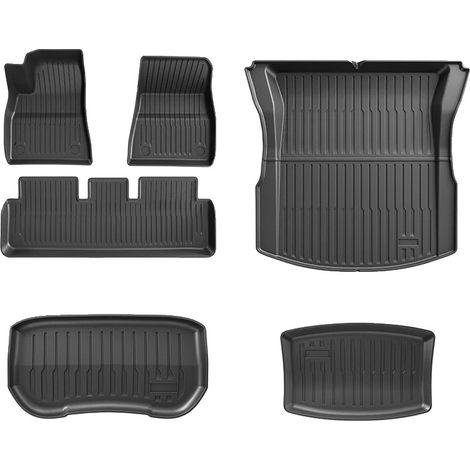 Tapis de sol pour voiture, matériau en caoutchouc, design antidérapant, FM 6PCS 2024-2026 (1/2)