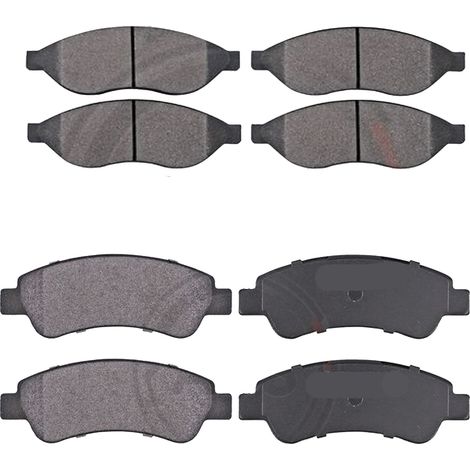 KIT PASTIGLIE FRENO ANTERIORI E POSTERIORI compatibile con FIAT DUCATO AUTOBUS / FURGONATO / PIANALE PIATTO / TELAIO (250) / PASTIGLIE FRENANTI AUTO OEM 37577 37907,37578 35067 / SOSTITUZIONE DIRETT