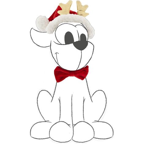 Bonnet et nœud de Noël avec élastique pour chiens (1/3)