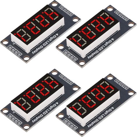 4-stellige, 7-Segment-LED-Röhren-Digitalanzeigemodule mit 0,36 Zoll Durchmesser, TM1637-Treiberchip, rote MRA110B-LEDs (1/5)
