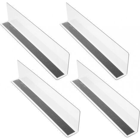 Étagère réglable 8 pièces diviseur d'étagère en plastique-28 cm L x 6 cm H diviseur de produits de supermarché déflecteur magnétique (1/5)