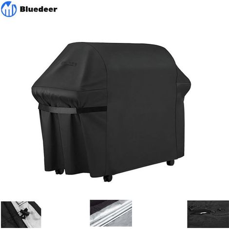 Housse Barbecue Gaz, Bache Barbecue Exterieur Rectangulaire 145 x 61 x 117 CM,Housse Plancha 210D Etanche,Anti-UV Imperméable pour Weber, Holland, Jennair Campingaz etc (1/5)