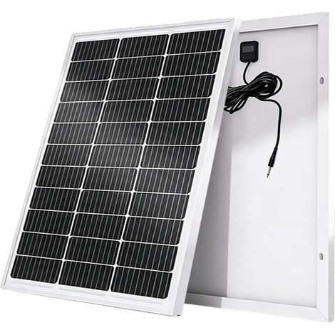 Panneau Solaire, Design en Verre Rigide, Câble Multi Prise Compatible, 80w Solaire-5 en 1, 80W (1/2)