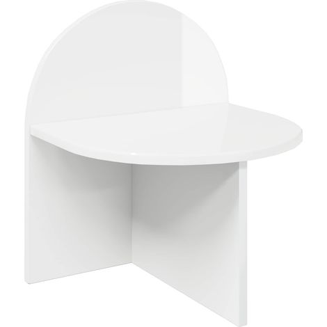 Comodino Bianco Lucido 40 x 35,5 x 45,5 cm Legno ingegnerizzato vidaXL