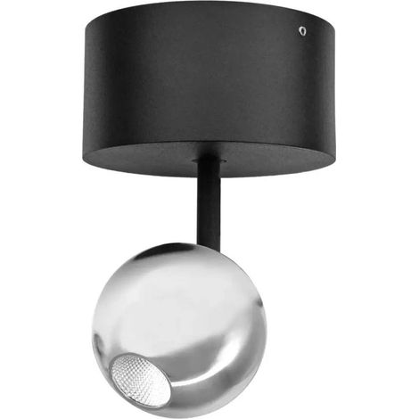 Mini Bora Surface 4,5 W 38° 3000 K Argent - Spot Led Sphérique Orientable Pour Plafond - Beneito & Faure - Design Professionnel (1/4)