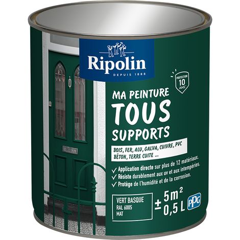 Ma Peinture Tous Supports - Mat - 0,5L - Vert Basque - Ripolin (1/5)