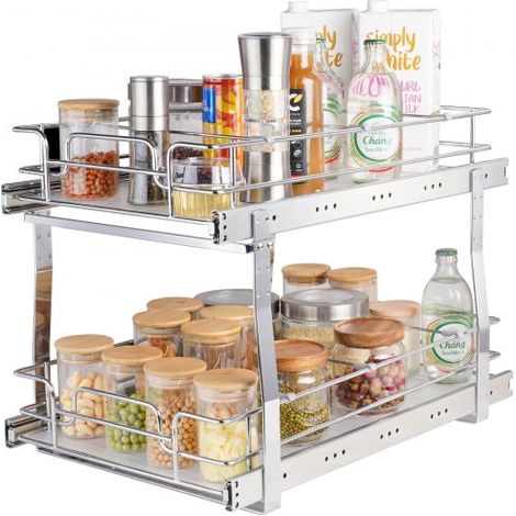 Cestello Estraibile Sottolavello da Cucina 2 Ripiani 322x533mm e (1/5)