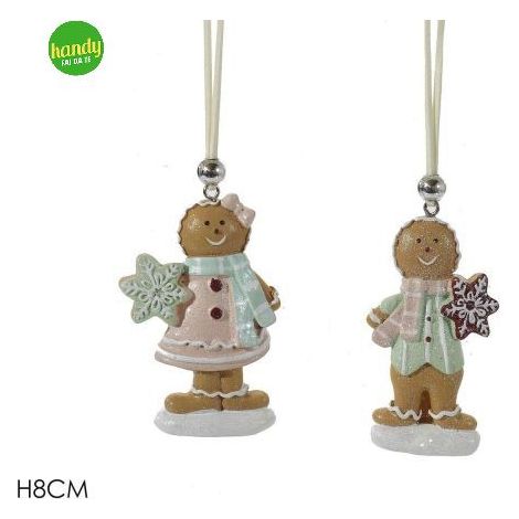 Pendaglio Pan di Zenzero Candy General Trade H 8cm Modelli Assortiti