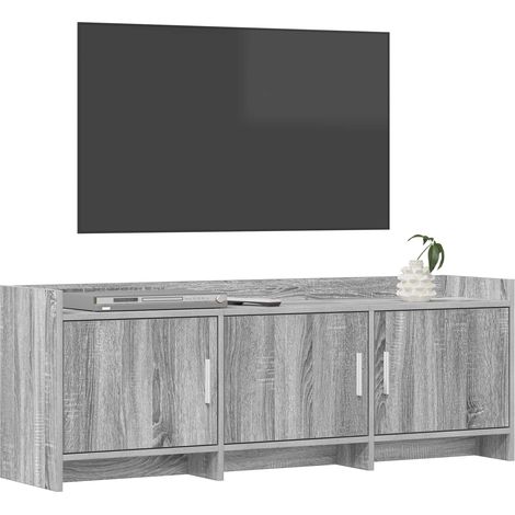 Mobile TV Armadietto TV Mobile Porta TV 130 x 33 x 47 cm Sonoma grigio Legno ingegnerizzato (1/5)