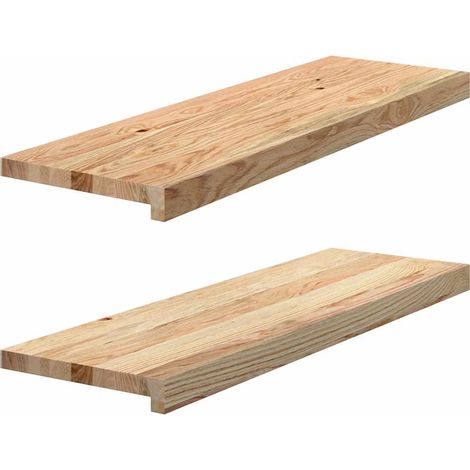 Fensterbänke 2 Stk. Unbehandelt 80x25x2 cm Massivholz Eiche