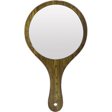 Miroir à main vintage vert avec manche en bois pour coiffure, miroir de salon et barbier, outil de coiffeur portable, rétroviseur à main élégant pour salons de beauté (1/5)