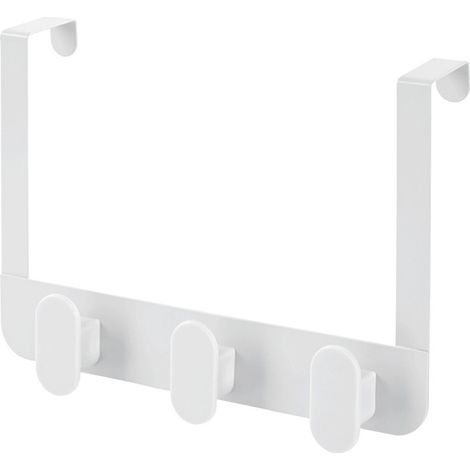 Gancio bagno triplo in acciaio e plastica bianco rettangolare Fiore (1/3)