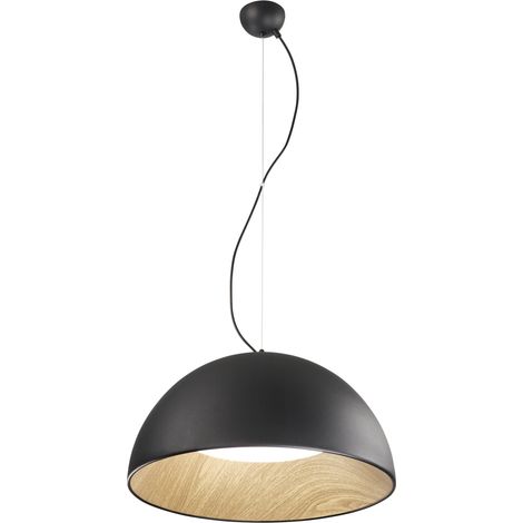"Sospensione LED COCO in metallo nero 40W con funzione CCT 50 cm." (1/3)