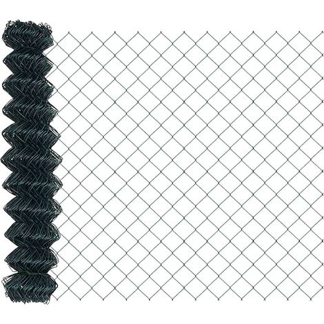 Grillage rouleau, Clôture en treillis métallique Vert 10 x 1.2 m Acier
