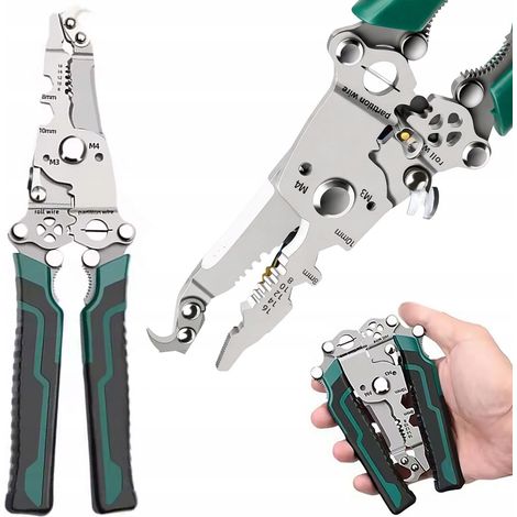 ProTool FoldX 13in1 - Multiutensile pieghevole  Spellafili, crimpatrice, pinza, coltello, raschietto  Per fili da 6 a 18 mm (1/5)