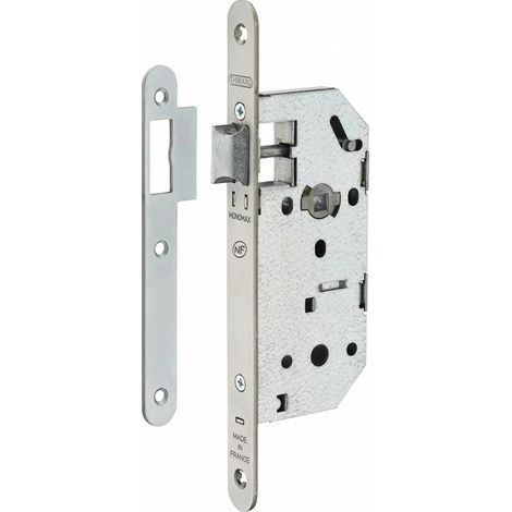 Thirard – Serrure encastrable Monomax NF 40mm – Acier embouti – Têtière à bouts ronds – Installation réversible – Garantie 10 ans (1/2)